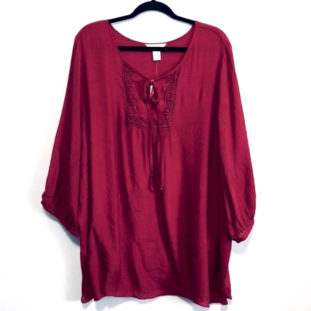 CJ Banks Maroon Top